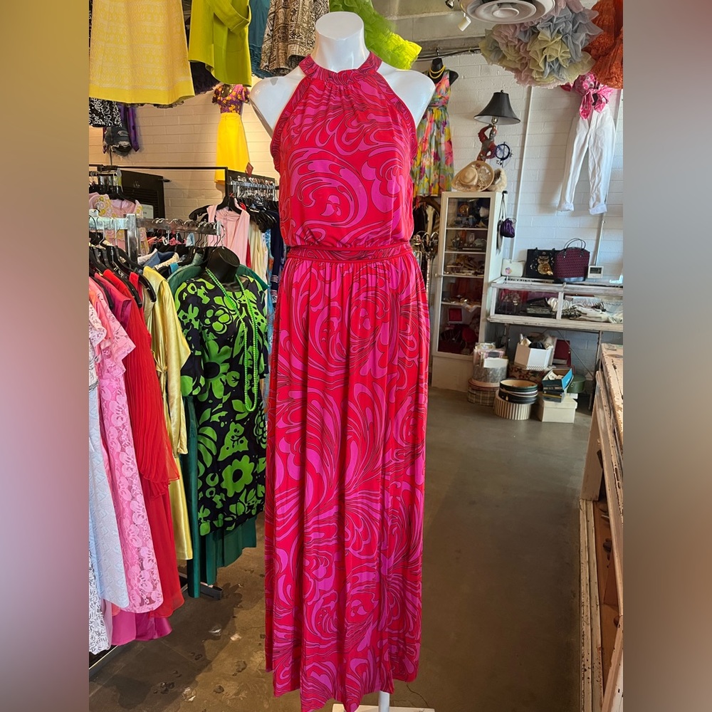 NWT Michael Kors Psychedelic Swirl Halter Dress